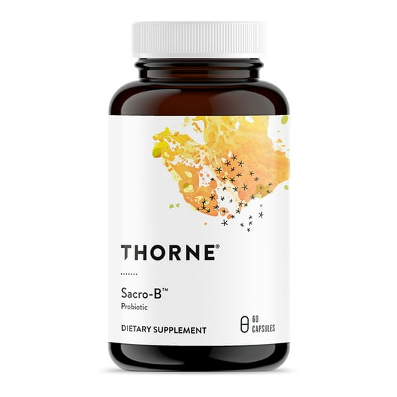 THORNE - Sacro-B Probiotic - Support Gut Health, Immune Function & Constipation Relief Probiotics* - Gluten-Free Health Support* - 60 Capsules