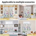 thumbnail image 6 of Spring Floral Kitchen Curtains 96 Inch Length, Wildflowers Herbs Summer Botanical Plaid Grommet Top Bedroom Living Room Curtains, Light Filtering Cafe Curtain Drapes 2 Panels Set 104''x96'', 6 of 9