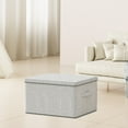 thumbnail image 5 of Large Capacity Foldable Storage Box | Non-Woven Fabric Clothes Organizer with Handles | 36X25X20Cm Gray Wardrobe Storage Basket for Home Organization, 5 of 7