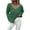 Green-Sweater, variant on Qetyuw Cropped Sweater for Women Crochet Knit Long Sleeve V Neck Pullover Sweaters Solid Color Casual Chunky Jumpers