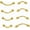 Gold, variant on 8pcs Eyebrow Piercing Jewelry 16g Vertical Labret Lip Jewelry Curved Barbell Eyebrow Rings