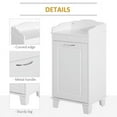 thumbnail image 5 of Fithood Free Standing Home Organizer Hamper, Bathroom Storage Cabinet, White, 5 of 5