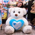 thumbnail image 5 of Peluches Oso Rechoncho Blanco ILY con Corazon Azul PELUCHERIA, 5 of 5