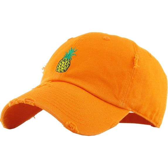 Pineapple Vintage Distressed Dad Hat Baseball Cap Polo Style Unconstructed Adjustable
