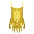 thumbnail image 2 of Manyakai Girls Tango Latin Dance Dress Sequin Tassel Dress Professional Competition Ballroom Samba Gold 8, 2 of 7