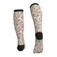 thumbnail image 2 of Bixox Bunny Floral Print Compression Socks,Compression Socks Women & Men Circulation for Medical,Running,Athletic, 2 of 7