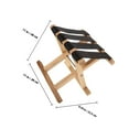 thumbnail image 4 of DECORNIJIA Folding Stool 1Pcs Portable Rectangular Black Wood Polyester for Backpacking, 4 of 5