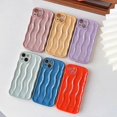 thumbnail image 5 of Patrón de ondas de agua con marco rizado, suave, compatible con funda de iPhone (rosa, iPhone 14), 5 of 5