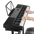 MUSTAR Portable 61 Keys Electric Lighted Up Piano Keyboard for Beginner