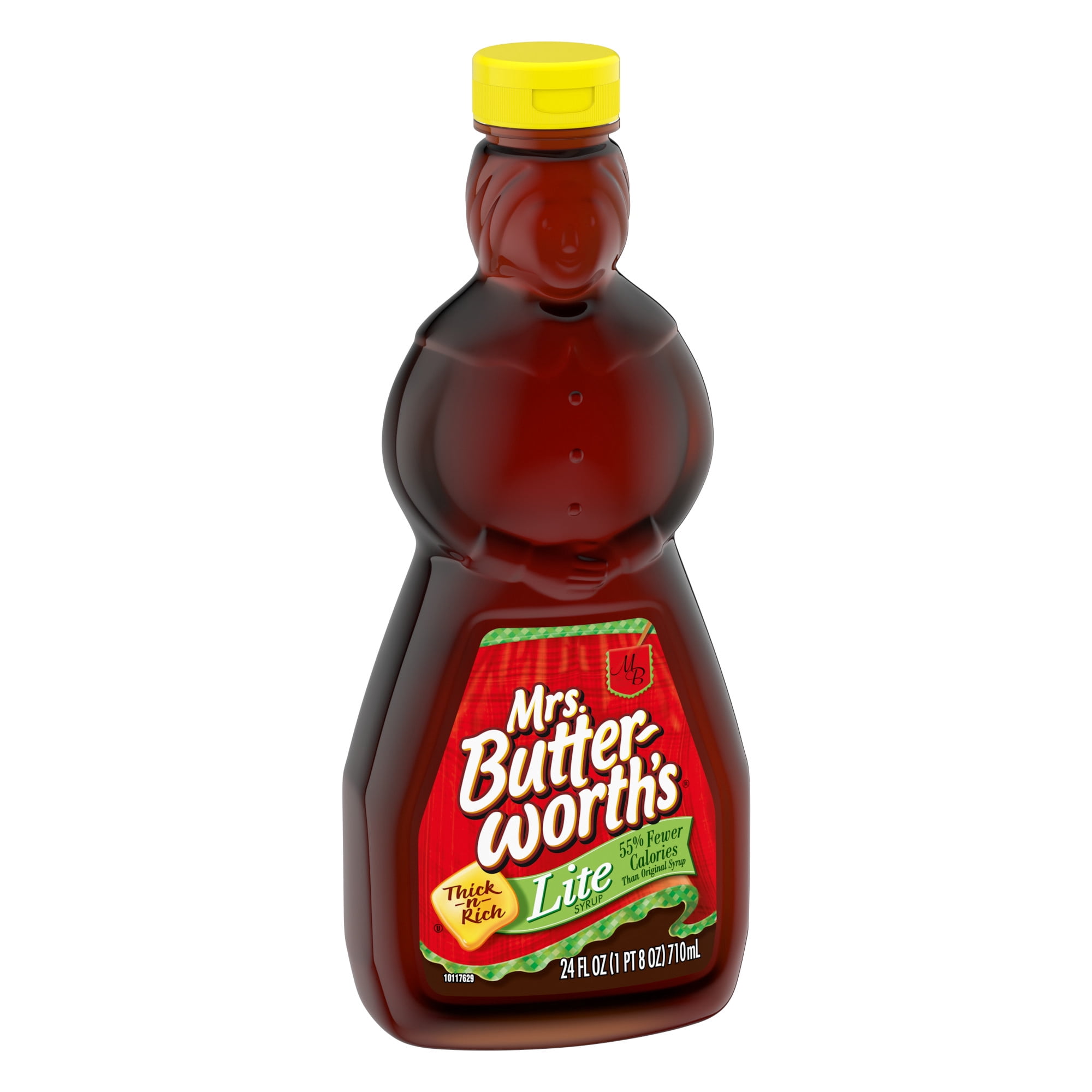 (6 pack) Mrs. Butterworth's Lite Thick and Rich Pancake Syrup, 24 fl oz Bottle