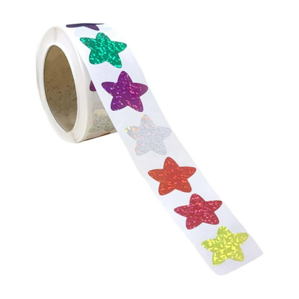 500 pegatinas de estrella de papel de aluminio, pegatinas decorativas, pegatinas brillantes, pegatinas para sobres, fabricación de tarjetas para