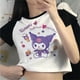 thumbnail image 5 of Ropa Y2k para mujer, camiseta Kawaii ajustada con cuello redondo, ropa corta de verano, camisetas de moda con personajes de dibujos animados Sanrio, 5 of 6