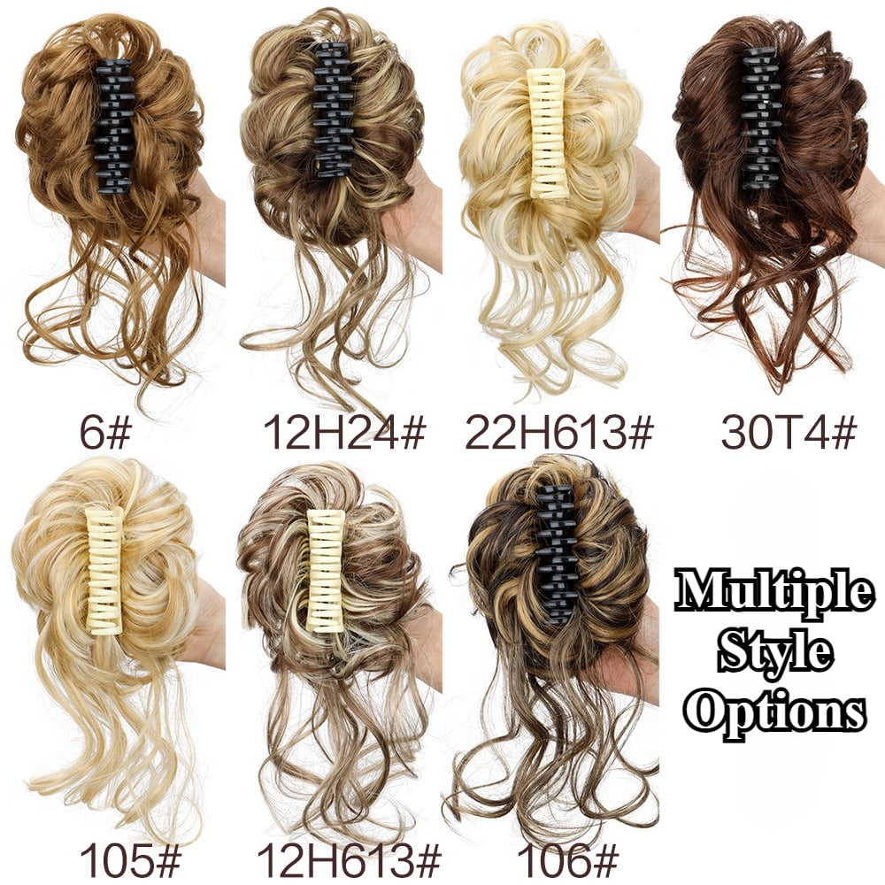 10inch Synthetic Fluffy Short Ponytail Claw Clip Wig Ponytail Extensions Curly Ponytail Ladies Black Brown Hair Clip for Women