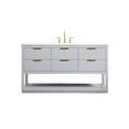 thumbnail image 3 of 60 inch single bathroom vanity in grey, 3 of 8