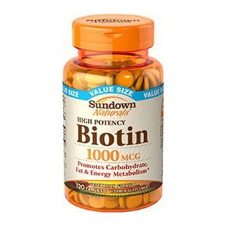 Sundown Naturals High Potency Biotin 1000 Mcg Tablets - 120 Ea