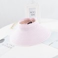 thumbnail image 3 of Sun Hats for Women Fashionable Womens Wide Brim Hat Roll-up Straw Sun Visor Hat, 3 of 4