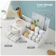 thumbnail image 2 of Organizador de maquillaje azul con cajones, organizador de tocador y caja de maquillaje con cajones para tocador, dormitorio y baño., 2 of 5