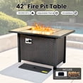 thumbnail image 3 of ODELIO 7-Piece All-Weather Willow Outdoor Conversation Set, 55000 BTU Fire Pit Table, Multifunctional Patio Set for Porch, Terrace & Backyard, 3 of 9