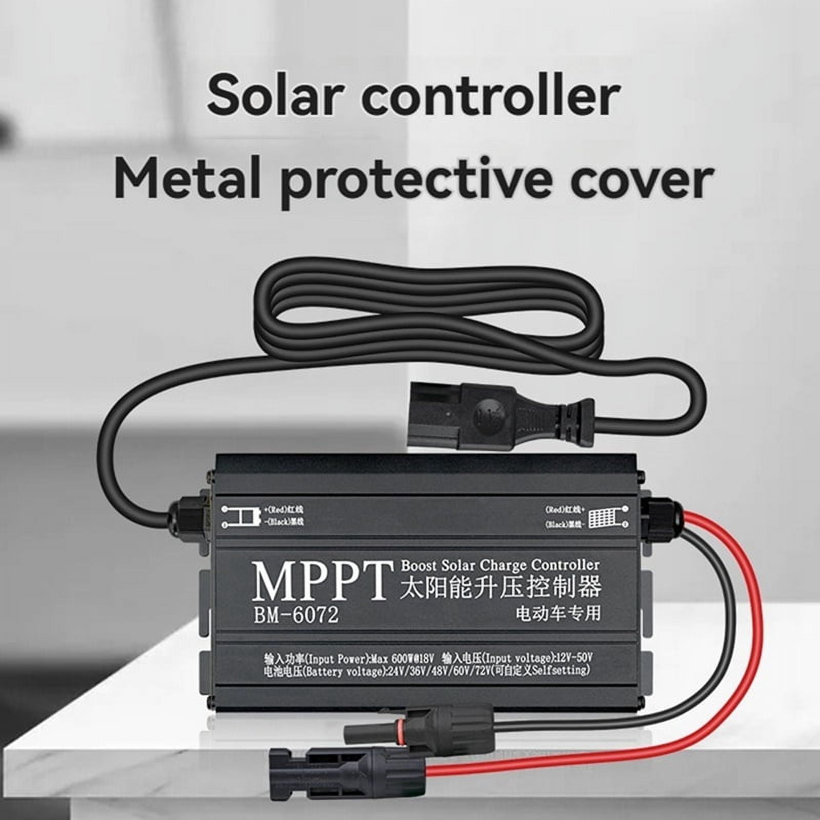 600W Solar Boost Charge Controller MPPT Electric Car Charging Voltage Regulator for 24V 36V 48V 60V 72V Battery