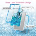 thumbnail image 4 of Galaxy A02s Case,Samsung A02s Case Liquid Glitter Waterfall Shock Proof Phone Case Cute Girls Women for Samsung Galaxy A02s Case - Teal, 4 of 7
