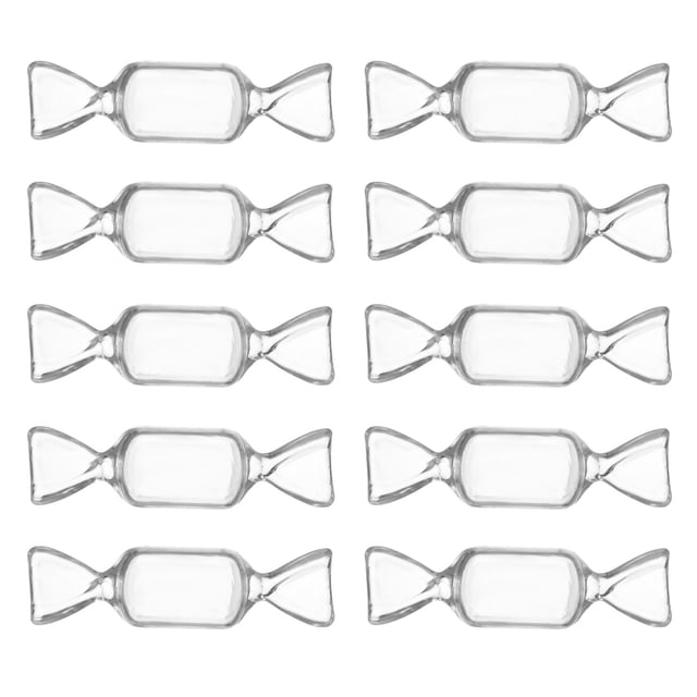 Mini joyero transparente con forma de caramelo, organizador de joyas de plástico, contenedor para guardar dulces para bodas y fiestas.