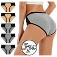 thumbnail image 2 of WTXUE Intimates | Cotton Underwear for Women Bladder Control Underwear for Women Solid Panties Patchwork Color Briefs Ladies Underwear Panties | Ladies Panties 5-Pack Plus L, 2 of 9
