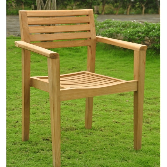 Add-on Item: Montana Stacking Arm / Captain Single / Solo Dining Chair Outdoor Patio Grade-A Teak Wood WholesaleTeak #WMDCARMT