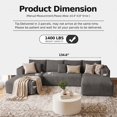 thumbnail image 5 of Liaroo 134.7" U-Shaped Modular Sectional Sofa with Chaise, Cloud Boneless Couch for Living Room, Apartment & Theater Room, No Assembly Required, 5 of 13