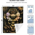 thumbnail image 5 of Mushroom Decor, Moth Moon Blanket Witch Gifts for Women Zodiac Witchy Hippie Fleece Blanket Gothic Gifts Sun Moon Throws Blanket 60"x 50", 5 of 6