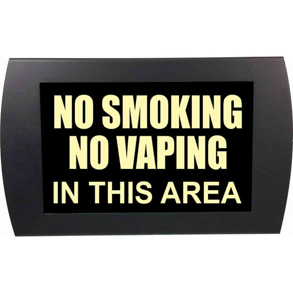 AMERICAN RECORDER - "NO SMOKING/NO VAPING" LED Lighted Sign