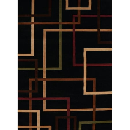 Contemporary City Walk Area Rug in Onyx (3 ft. L x 1 ft. 10 in. W)