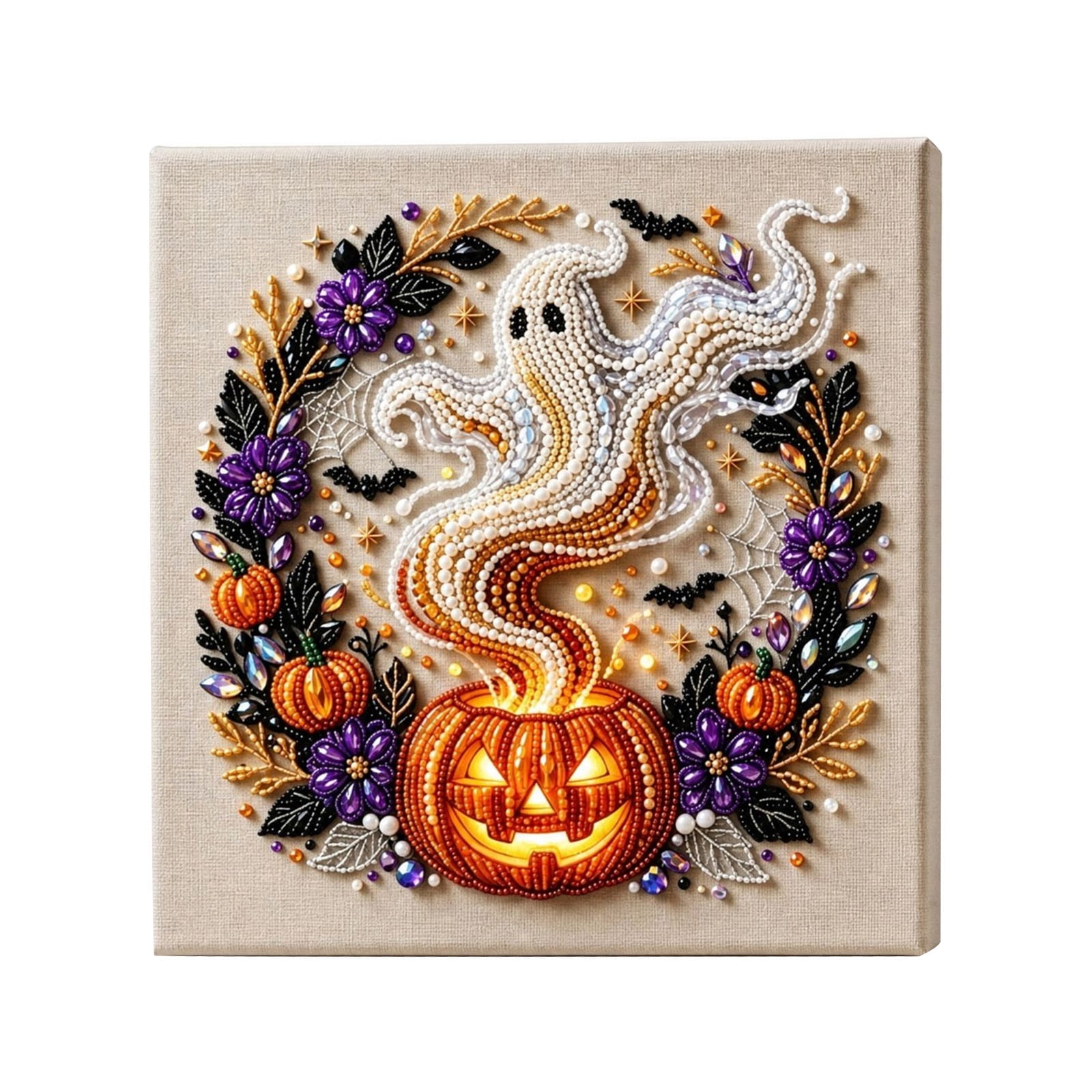 Halloween Diamond Art Kits for Adults DIY Halloween Pearl Craft for Beginners Special Shape Gem Art Spooky Home Wall Decor Gift