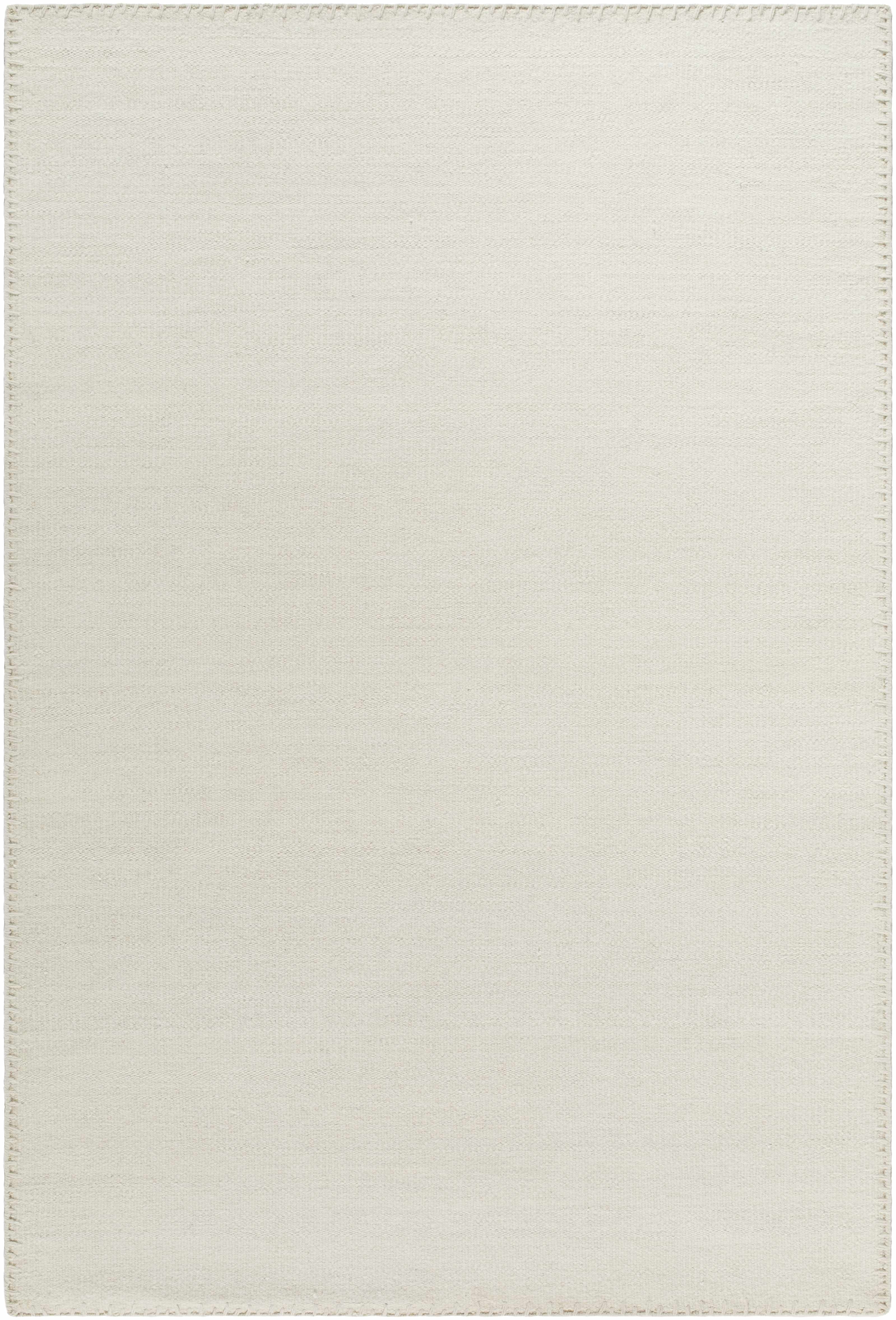 Hauteloom Ayumu Wool Living Room, Bedroom Area Rug - Bohemian, Transitional - Ivory, Cream, Ecru - 6' x 9'