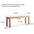 thumbnail image 6 of GZXS 47-Inch Solid Wood Entryway Bench in Natural Wood Finish, Indoor End of Bed Bench with Sturdy Legs, Farmhouse Long Shoe Seat for Living Room, Bedroom, Hallway, 6 of 7