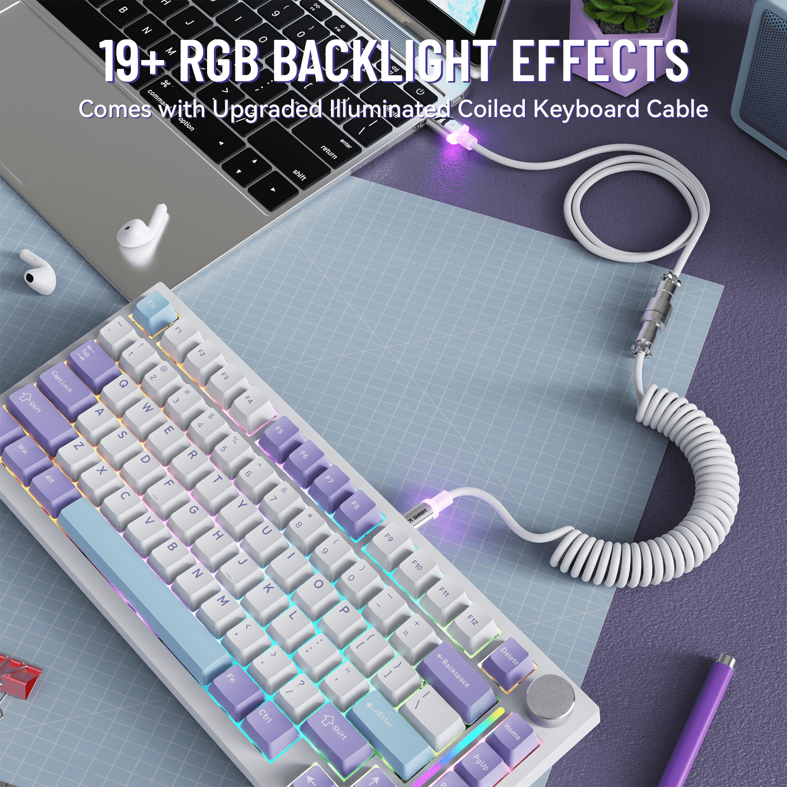 ATTACK SHARK X820ULTRA Mechanical Keyboard with C01ULTRA Coiled Cable