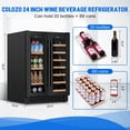 thumbnail image 5 of COLOZO 24 inch Wine and Beverage Refrigerator,Black,Freestanding Wine Fridge Cooler with Compressor, 5 of 7