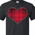 thumbnail image 4 of Inktastic Red Plaid Heart T-Shirt, 4 of 5
