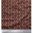 thumbnail image 1 of Soimoi Polyester Crepe Fabric Leaves Small Printed Fabric 1 Yard 42 Inch Wide, 1 of 3