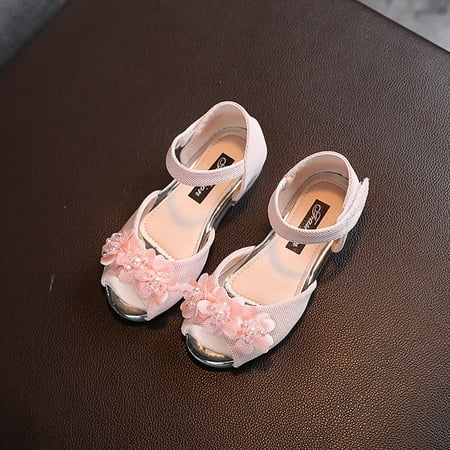 

Toddler Kids Baby Girls Crystal Bling Sequins Single Princess Shoes Sandals
