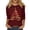 1# Deep Red, variant on Womens Christmas Shirts 3/4 Sleeve Crew Neck Xmas Holiday Pullover Festive Top Xmas Tree Santa Claus Star Snowflakes Graphic, Three Quarter Sleeve T Shirts,Winter Holiday Party