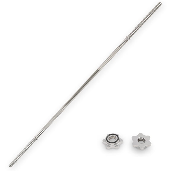Sunny Health & Fitness 60" Standard Barbell with Star-lock collars, 300 lbs weight capacity - SF-SB04-60