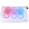 purifyou PurePouch BPA-Free Pacifier Case Holder & Nipple Shield Case, Hold Up to Two and Three Pacifiers and Pacifier Clips Per Container with Free Mesh Sack (Set of 3, Mixed)