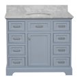 thumbnail image 4 of Aria 42" Bathroom Vanity with Powder Blue Cabinet and Carrara Marble Top, 4 of 6