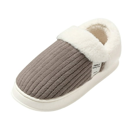 

WNVMWI Cotton Slippers for Women and Men Indoor Outdoor Winter Warm House Slippers Fuzzy Comfy House Shoes Large Size Slip-on Non Slip Bedroom Shoes 44