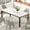 White Marble, variant on Garvee 78.7" Long Dining Table for 6-8 People, Large Rectangular Kitchen Table with Sturdy Metal Legs, Modern Industrial Dining Table with Rounded Corners, Brown