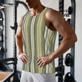 thumbnail image 5 of Fotbe Colourful stripes Pattern Men's Quick Dry Workout Tank Top Gym Muscle Tee Fitness Bodybuilding Sleeveless T Shirt Breathable Workout Shirt-Small, 5 of 7