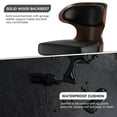 thumbnail image 5 of Hawsaiy Bar Stools Set of 4, Adjustable Height 24.5"-33.5", Bentwood Swivel Barstools with Back & Footrest, PU Leather Upholstered Bar Chairs for Kitchen Island, Dining Room, Home Bar, 5 of 9