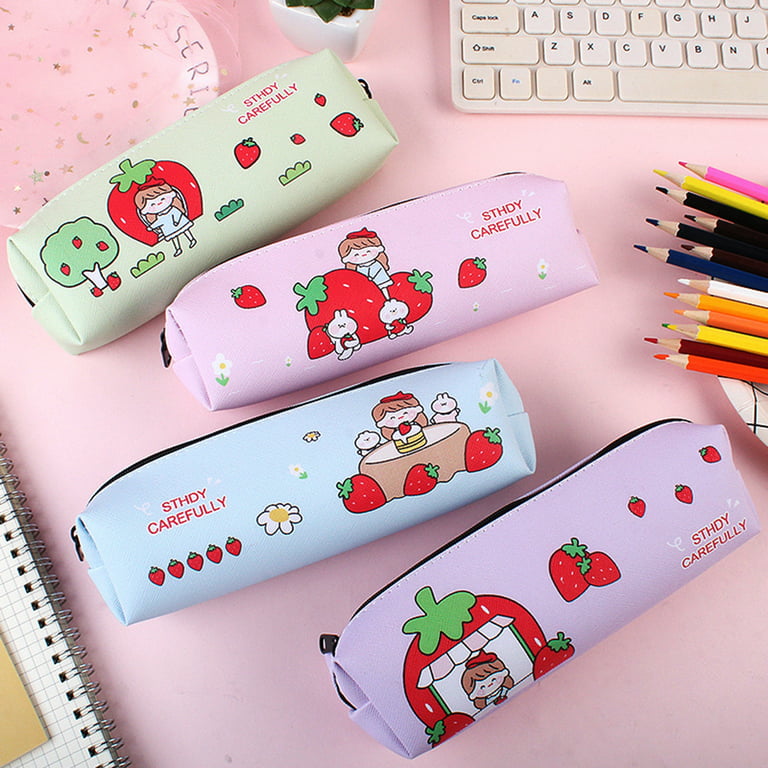 Pencil Case Silicone Cylinder Pencil Pouch Small Pen Bag