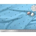 thumbnail image 1 of Soimoi Tissu Poly Georgette Noir Imprimé Floral 1 Yard 42 Pouces de Large, 1 of 4