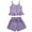 Purple, variant on TAmten Toddler Baby Girl T Shirt Shorts Set Waffle Bow Sleeveless Slip Ruffle Tops Matching Outfit Spring Summer Clothes(Pink,18-24 Months)